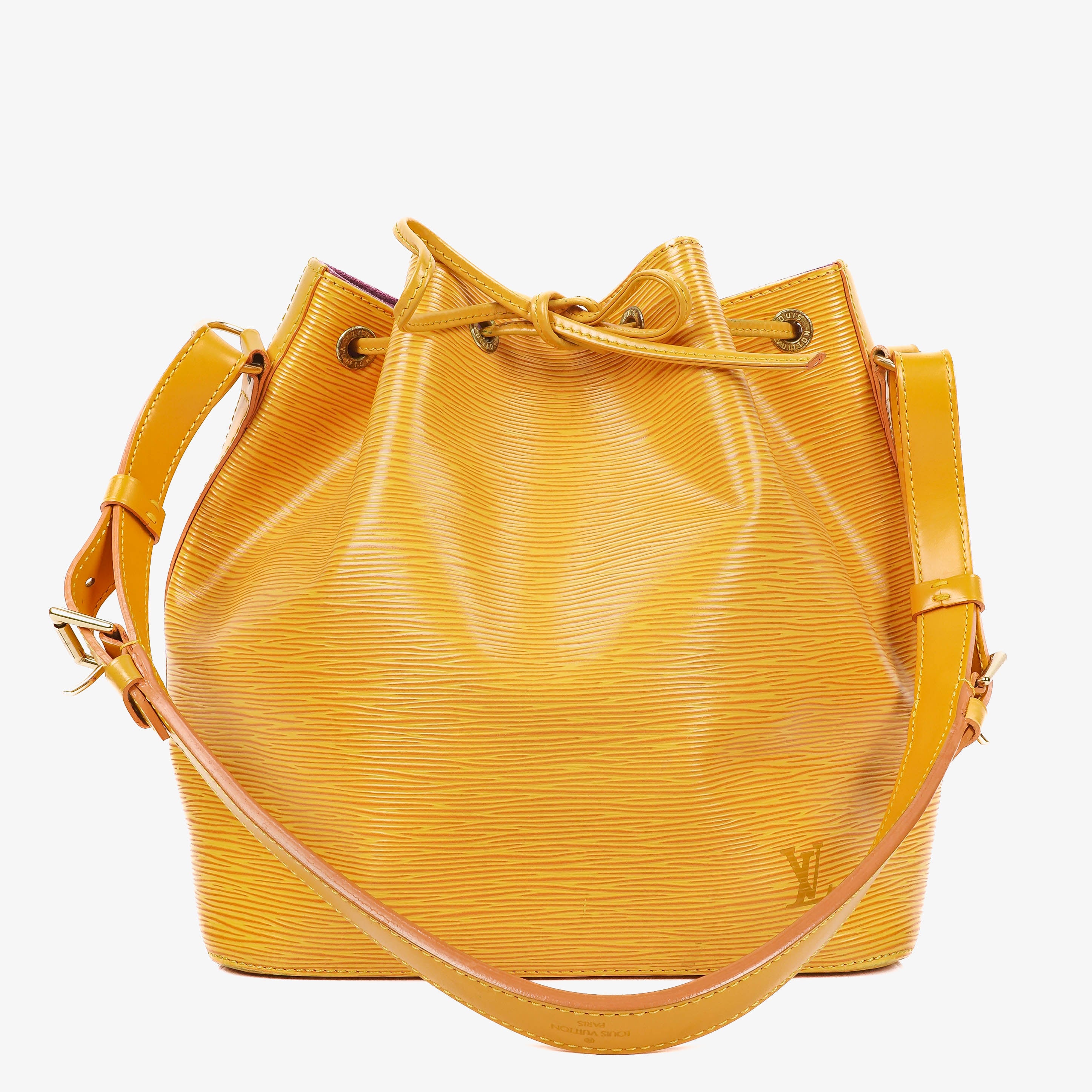 Louis Vuitton Petit Noe Yellow EPI Leather Shoulder Bag