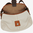 Coach White/Brown Leather Soho Buckle Flap Shoulder Bag