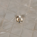 Chanel Grey Quilted Crumpled Calfskin Single Flap Bag