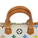 Louis Vuitton Takashi Murakami Nano Speedy White Multicolour Monogram Coated Canvas Mini Bag