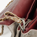 Chanel Grey Quilted Crumpled Calfskin Single Flap Bag