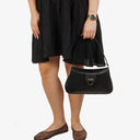 Salvatore Ferragamo Gancini Saffiano Leather Shoulder Bag