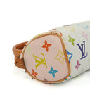Louis Vuitton Takashi Murakami Nano Speedy White Multicolour Monogram Coated Canvas Mini Bag