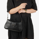 Salvatore Ferragamo Gancini Saffiano Leather Shoulder Bag