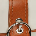 Coach White/Brown Leather Soho Buckle Flap Shoulder Bag