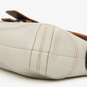 Coach White/Brown Leather Soho Buckle Flap Shoulder Bag
