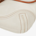 Coach White/Brown Leather Soho Buckle Flap Shoulder Bag