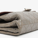 Chanel Grey Quilted Crumpled Calfskin Single Flap Bag
