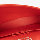 Borsa Chanel Timeless Classic Double Flap in Pelle Verniciata a Righe Rosse e Gialle con Finiture Argento