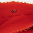 Borsa Chanel Timeless Classic Double Flap in Pelle Verniciata a Righe Rosse e Gialle con Finiture Argento