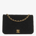 Chanel Classic Full Flap Bag Black Quilted Jersey And Leather 24K Gold-Plated Hardware
