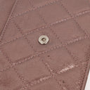 Portefeuille sur chaîne (WOC) 2.55 Reissue en cuir de veau métallisé vieilli matelassé violet Chanel