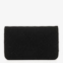 Chanel Classic Full Flap Bag Black Quilted Jersey And Leather 24K Gold-Plated Hardware