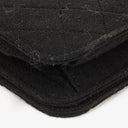 Chanel Classic Full Flap Bag Black Quilted Jersey And Leather 24K Gold-Plated Hardware