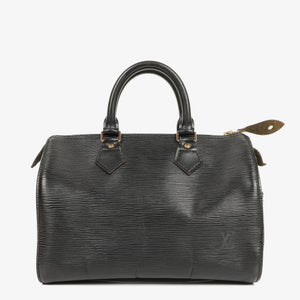 Louis Vuitton Speedy 25 Black EPI Leather Handbag