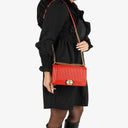 Chanel Boy Red Flap Leather Bag