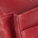 Chanel Vintage Classic Double Flap Bag in Quilted Red Lambskin with 24K Gold-Plated Hardware