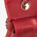 Chanel Vintage Classic Double Flap Bag in Quilted Red Lambskin with 24K Gold-Plated Hardware