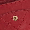 Chanel Vintage Classic Double Flap Bag in Quilted Red Lambskin with 24K Gold-Plated Hardware