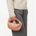 Bottega Veneta Mini Jodie Peach Nappa Intrecciato Bag