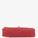 Chanel Vintage Classic Double Flap Bag in Quilted Red Lambskin with 24K Gold-Plated Hardware