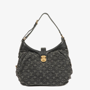 Louis Vuitton Mahina Black Denim Shoulder Bag