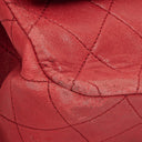 Chanel Vintage Classic Double Flap Bag in Quilted Red Lambskin with 24K Gold-Plated Hardware