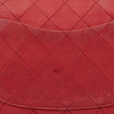 Chanel Vintage Classic Double Flap Bag in Quilted Red Lambskin with 24K Gold-Plated Hardware