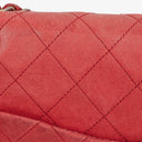 Chanel Vintage Classic Double Flap Bag in Quilted Red Lambskin with 24K Gold-Plated Hardware