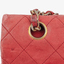 Chanel Vintage Classic Double Flap Bag in Quilted Red Lambskin with 24K Gold-Plated Hardware