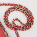Chanel Vintage Classic Double Flap Bag in Quilted Red Lambskin with 24K Gold-Plated Hardware