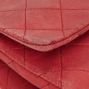 Chanel Vintage Classic Double Flap Bag in Quilted Red Lambskin with 24K Gold-Plated Hardware