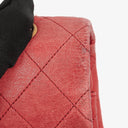 Chanel Vintage Classic Double Flap Bag in Quilted Red Lambskin with 24K Gold-Plated Hardware