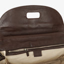 Gucci New Bamboo Top Handle Beige/Ebony GG Canvas and Leather Bag