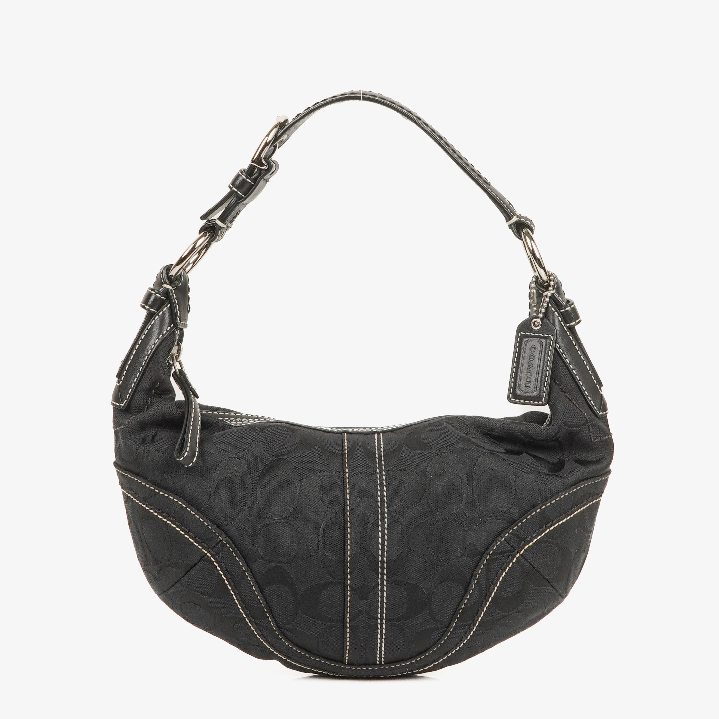 Coach Soho Signature Black Shoulder Bag