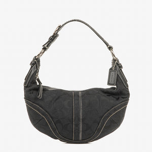 Coach Soho Signature Black Shoulder Bag