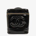 Chanel Black Patent Leather Vanity Case