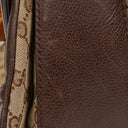 Gucci New Bamboo Top Handle Beige/Ebony GG Canvas and Leather Bag