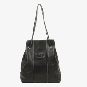 Christian Dior CD Logo Drawstring Tote Bag
