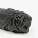 Pochette Chanel en Cuir Métallique Noir Craquelé avec Fermoir Cadre
