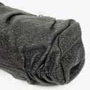 Pochette Chanel en Cuir Métallique Noir Craquelé avec Fermoir Cadre