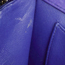 Chanel Blue Quilted Patent Leather Long Flap Bag