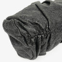 Pochette Chanel en Cuir Métallique Noir Craquelé avec Fermoir Cadre