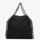 Stella McCartney Falabella Mini Tote Black Vegan Shaggy Deer Fold Over Bag