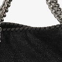 Stella McCartney Falabella Mini Tote Black Vegan Shaggy Deer Fold Over Bag