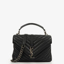 Yves Saint Laurent Black Collège Medium Shoulder Bag