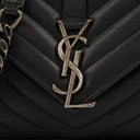 Yves Saint Laurent Black Collège Medium Shoulder Bag