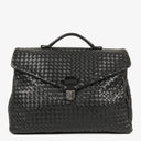 Bottega Veneta Intrecciato VN Black Briefcase Ebano