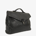 Bottega Veneta Intrecciato VN Black Briefcase Ebano