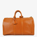 Louis Vuitton Keepall 45 Cognac EPI Leather Travel Bag